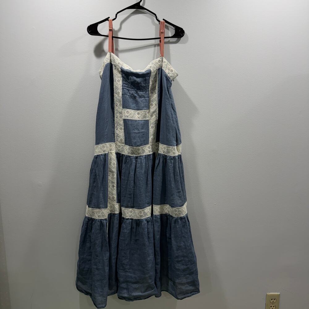 Veronica Beard Mazarine Tiered Midi Dress Size 12 EUC